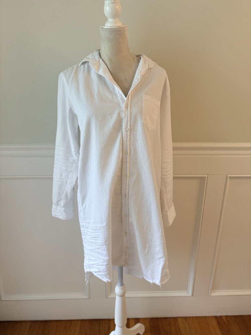 Frank & Eileen Mary Dress White Denim S EUC - Picture 6 of 8